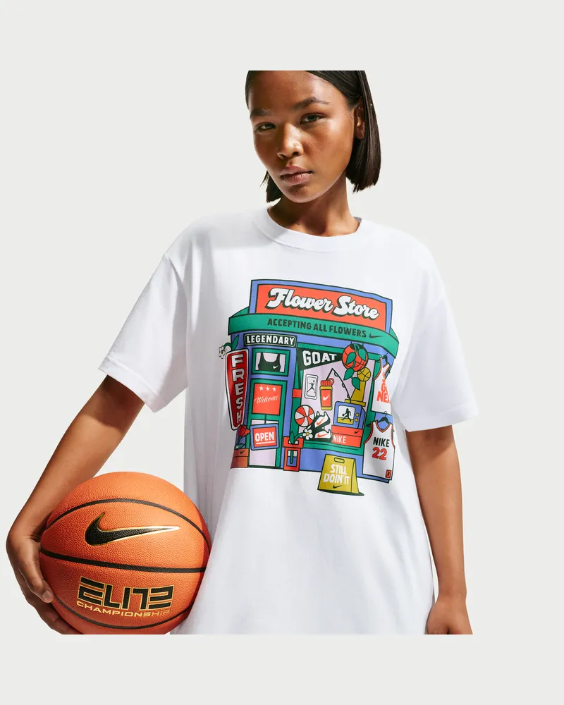 Nike Oversize-T-Shirt mit Grafik (Damen) - Weiß Weiß