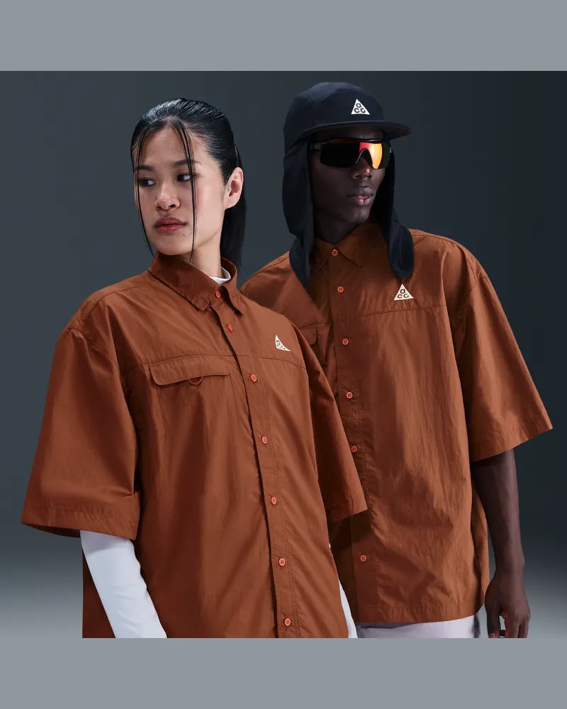 Nike ACG "Orb Weaver" UV Repel Kurzarmshirt - Braun Braun