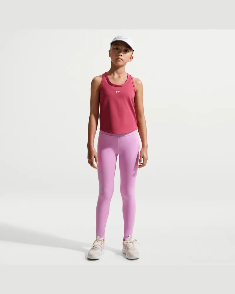 Nike One Dri-FIT-Leggings mit hohem Taillenbund für ältere Kinder (Mädchen) - Lila Lila