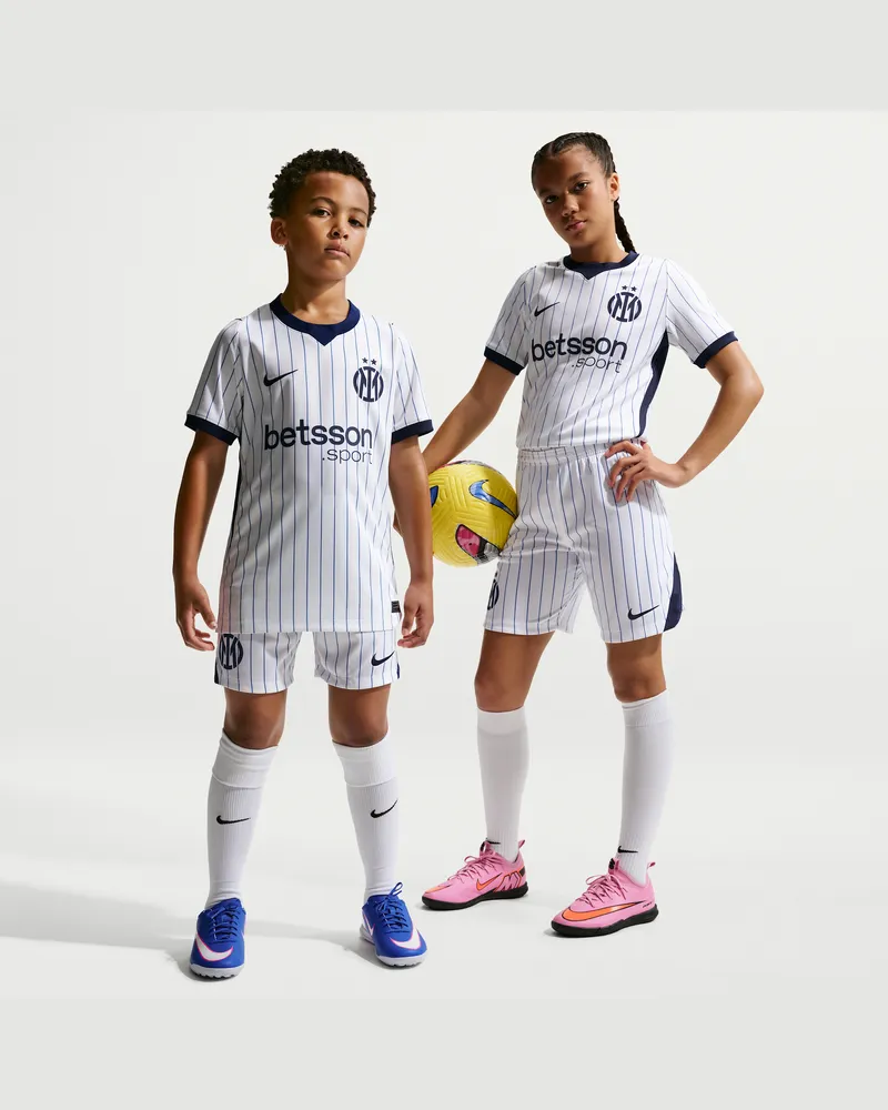 Nike Inter Mailand 2026/27 Stadium Away  Dri-FIT Replika-Fußballshorts (ältere Kinder) - Weiß Weiß
