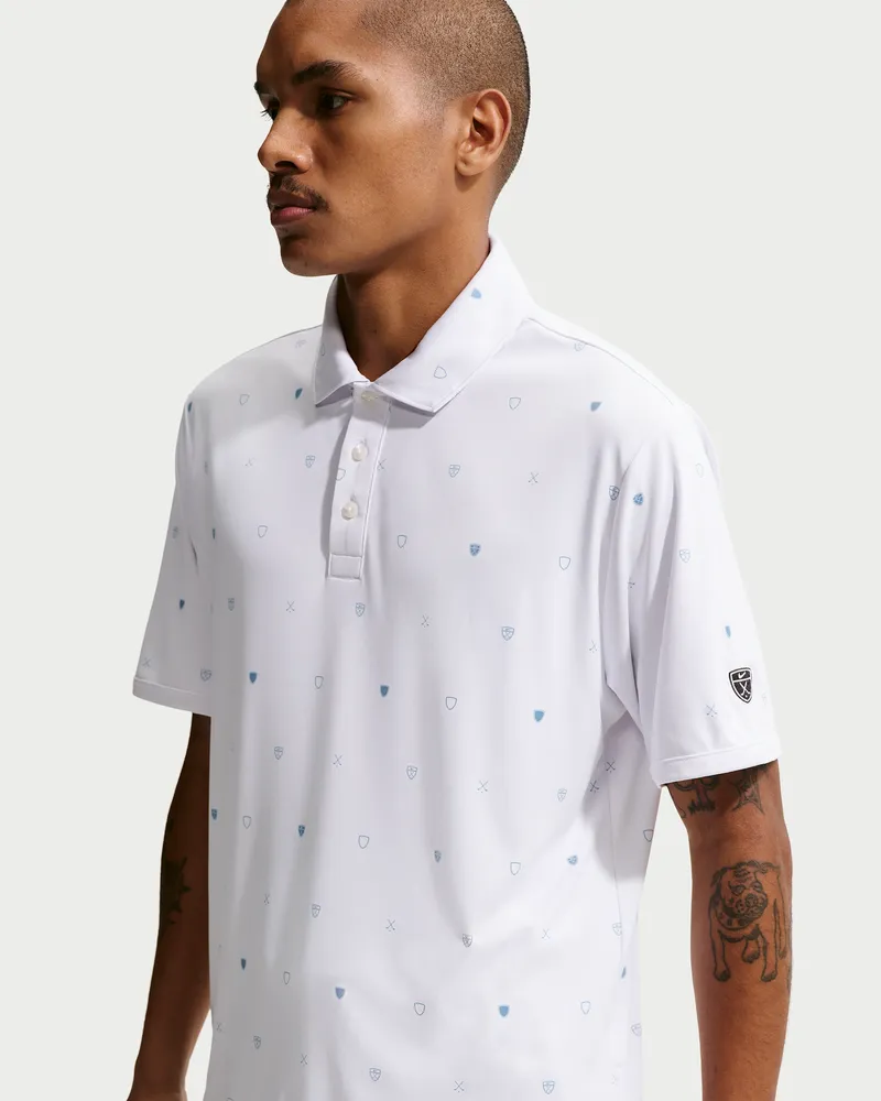 Nike Par Dri-FIT kurzärmliges Golf Poloshirt für Herren - Weiß Weiß