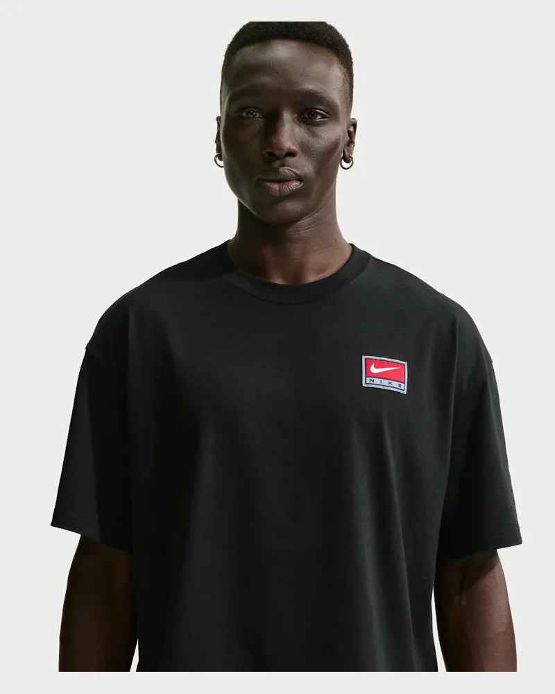 Nike Lockeres Strick-Kurzarmoberteil von  Life (Herren) - Schwarz Schwarz