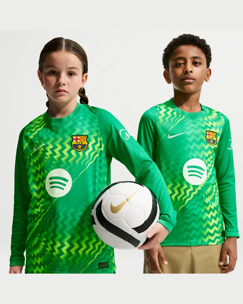 Nike FC Barcelona 2026/27 Stadion Torwart  Dri-FIT-Replika-Fußballtrikot für ältere Kinder - Grün Grün