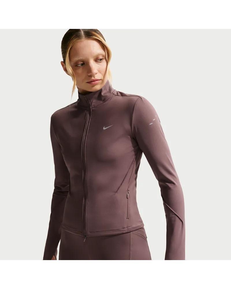 Nike Swift Dri-FIT Midlayer-Laufoberteil mit durchgehendem Reißverschluss (Damen) - Lila Lila