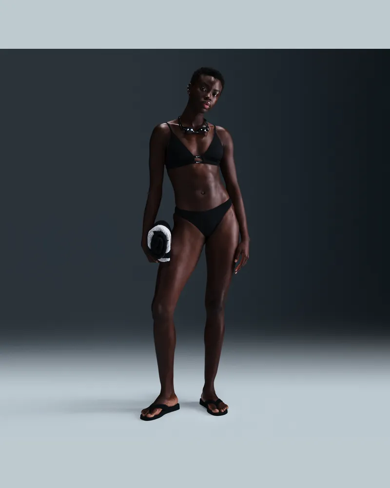 Nike Swim Essential String-Bikinihose (Damen) - Schwarz Schwarz