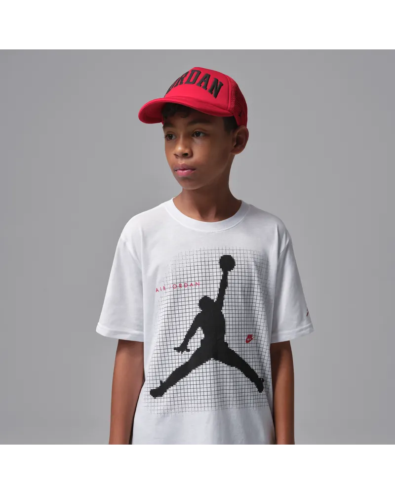 Jordan Jumpman Grid Blur T-Shirt (ältere Kinder) - Weiß Weiß