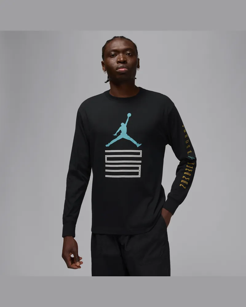 Jordan Brooklyn AJ11 Longsleeve mit Grafik (Herren) - Schwarz Schwarz