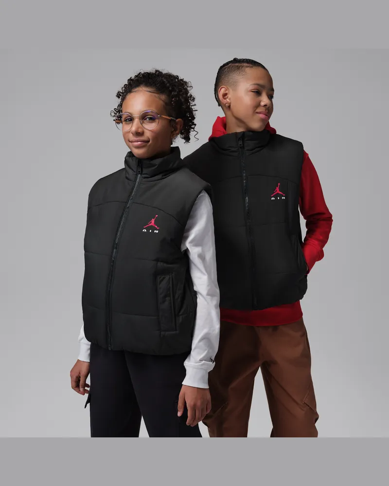 Jordan Puffer-Weste für ältere Kinder - Schwarz Schwarz