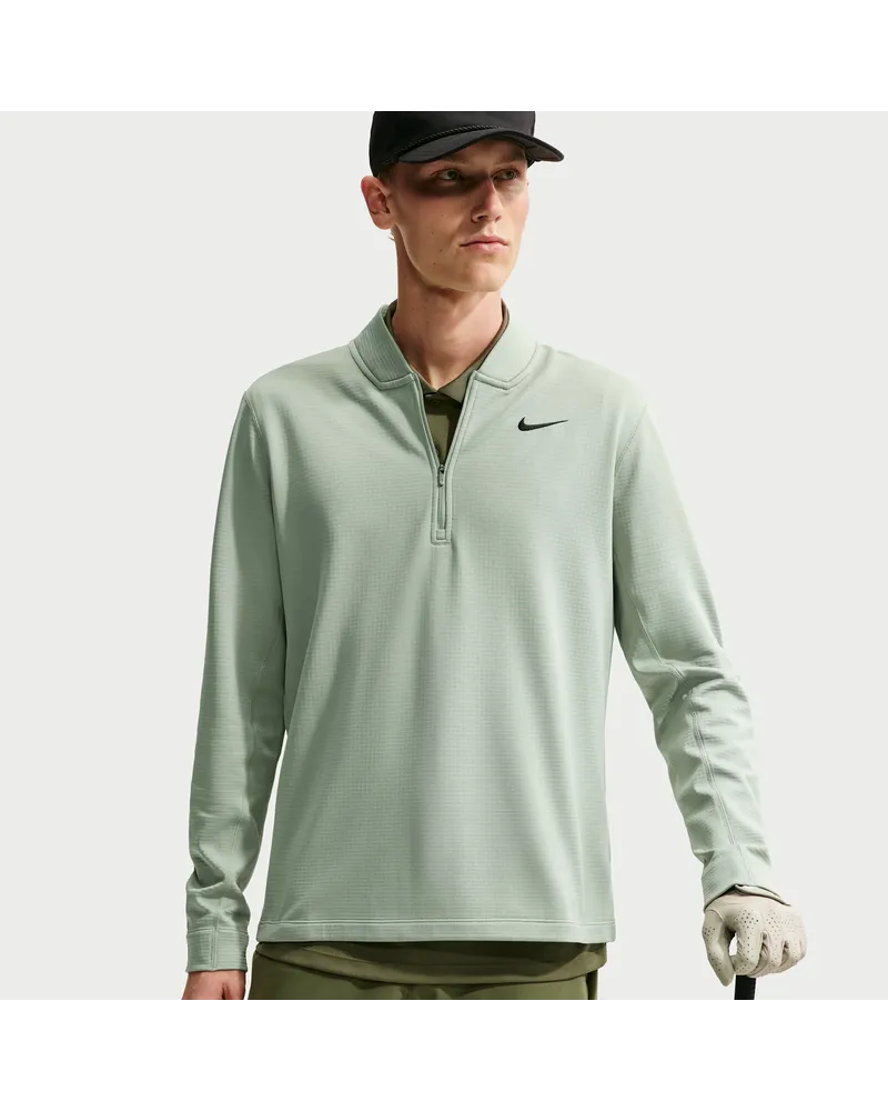 Nike Velocity Therma-FIT-Golfoberteil mit Halbreißverschluss für Herren - Grün Grün
