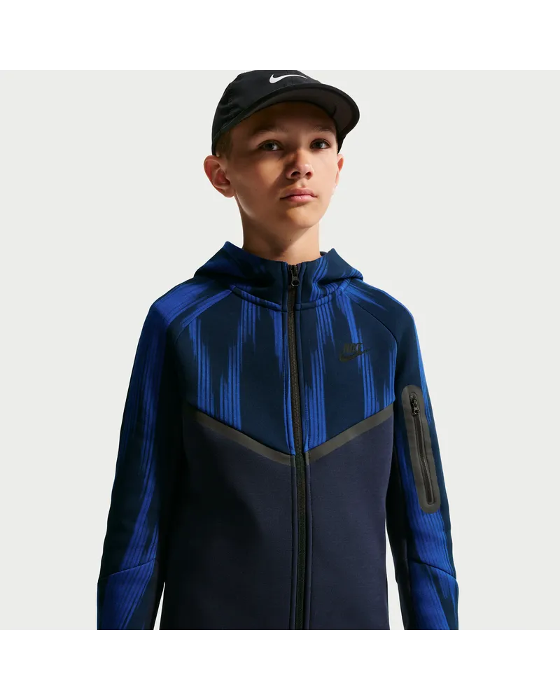 Nike Tech Fleece Kapuzenjacke (ältere Kinder, Jungen) - Blau Blau