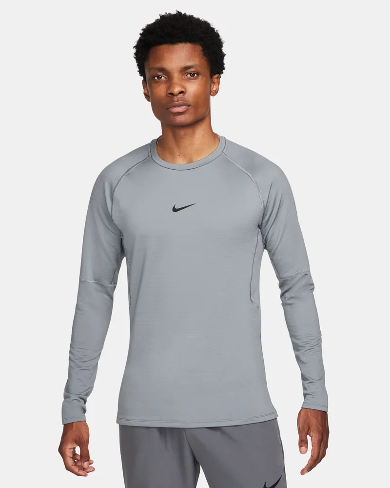 Nike Pro Warm Longsleeve für Herren - Grau Grau
