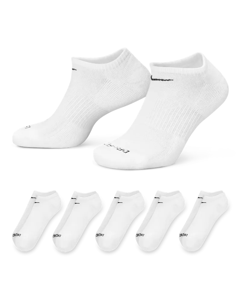 Nike Everyday Plus Cushioned Training No-Show-Socken (6 Paar) - Weiß Weiß