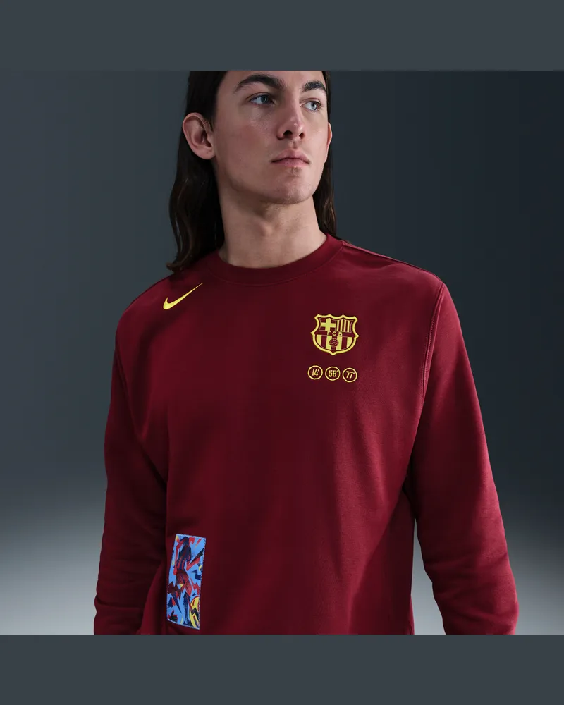 Nike FC Barcelona Club Fourth  Football-Shirt mit Rundhalsausschnitt (Herren) - Rot Rot