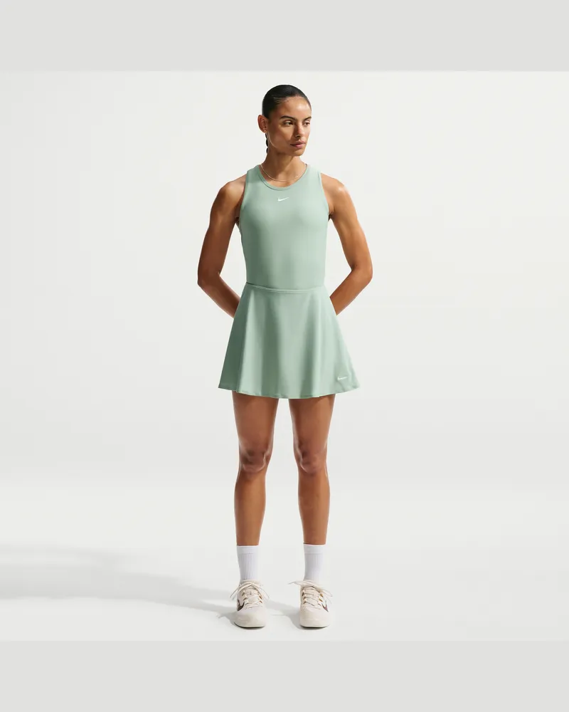 Nike Victory Dri-FIT gerüschter Tennisrock (Damen) - Grün Grün
