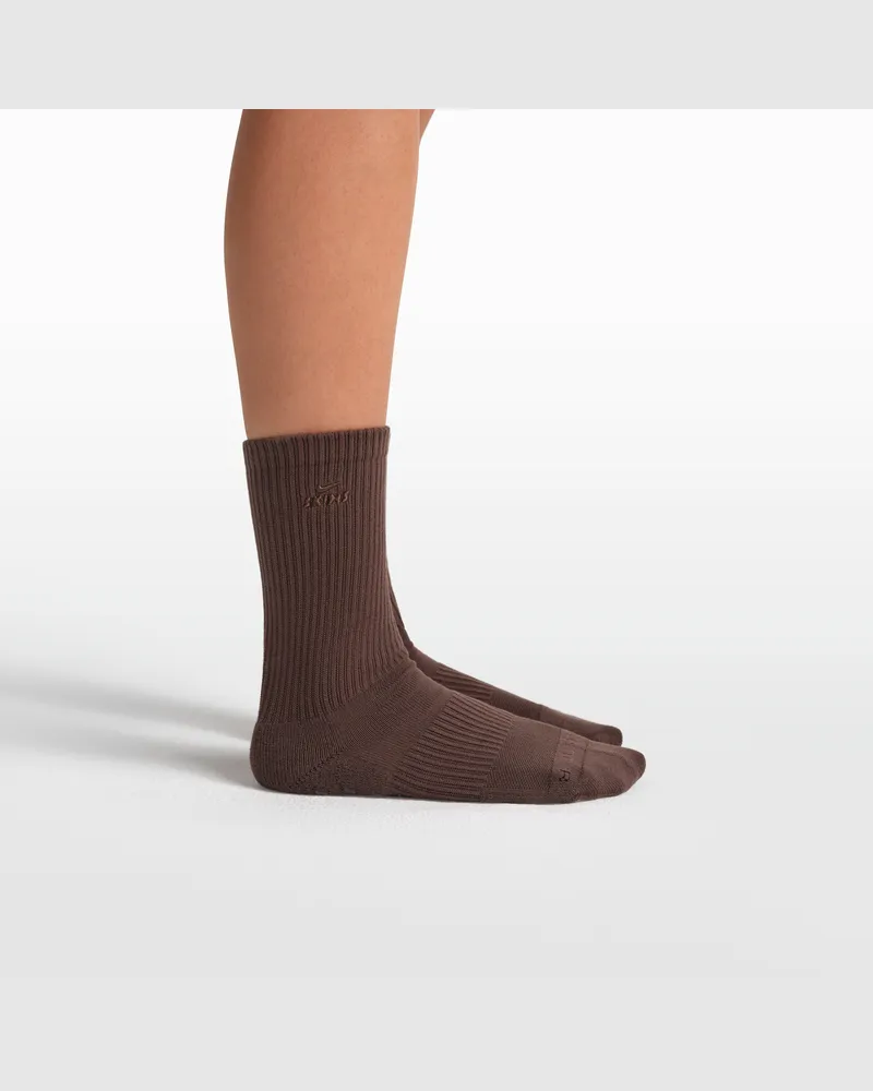 Nike SKIMS Pilates Crew-Socken (Damen, 1 Paar) - Braun Braun