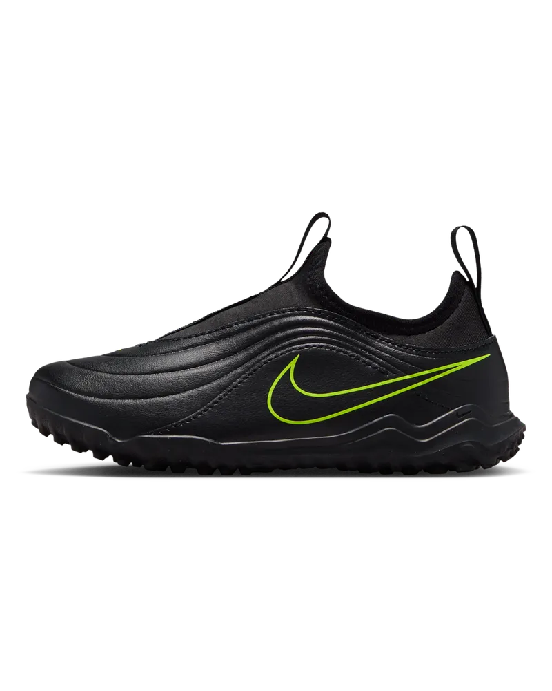 Nike Jr. Tiempo Maestro Flex Turf High-Top-Fußballschuh (jüngere Kinder) - Schwarz Schwarz