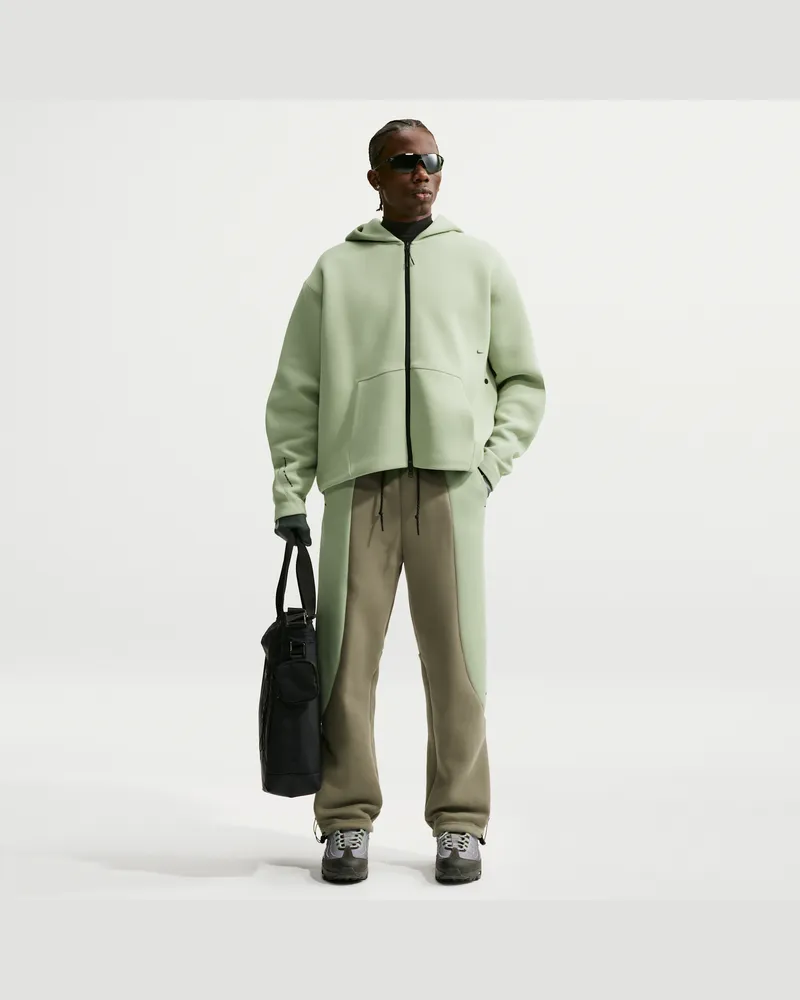 Nike Tech Fleece-Hose mit offenem Saum und Farbblock-Design (Herren) - Grau Grau