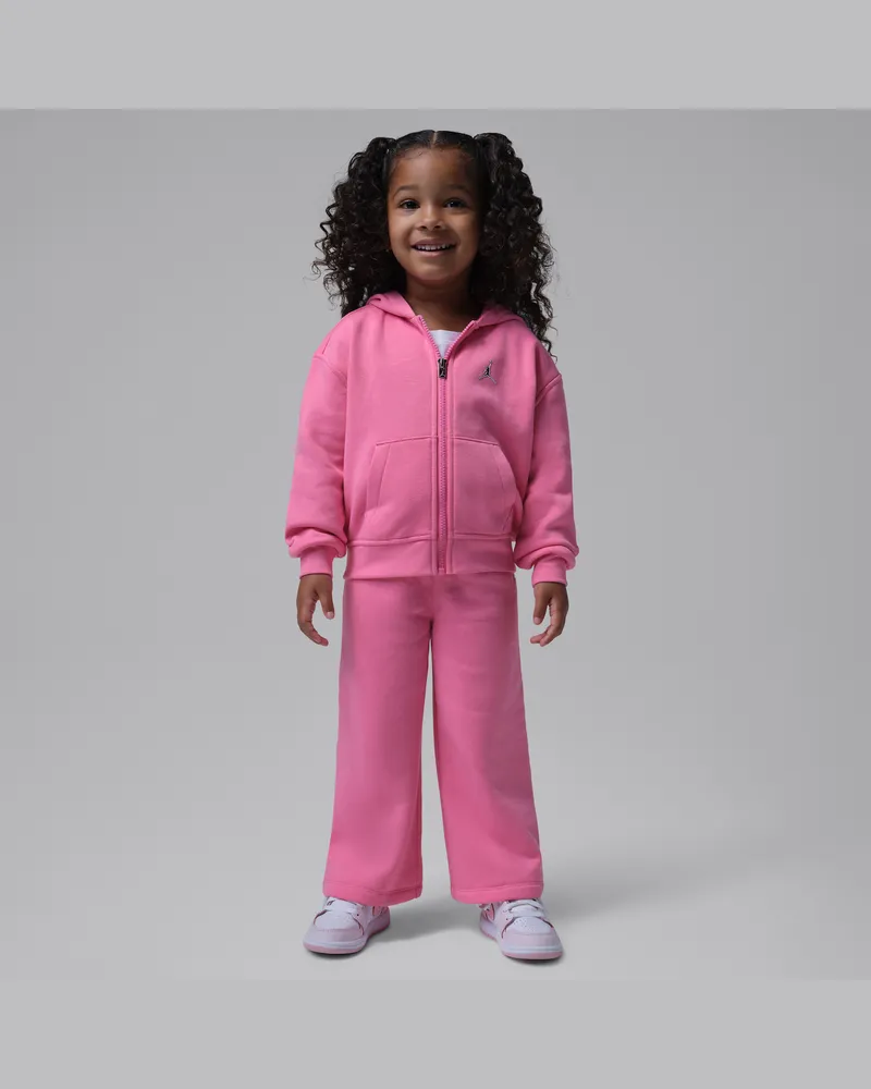 Jordan Brooklyn Fleece 2-teiliges Kapuzenjacken-Set (Kleinkinder) - Pink Pink