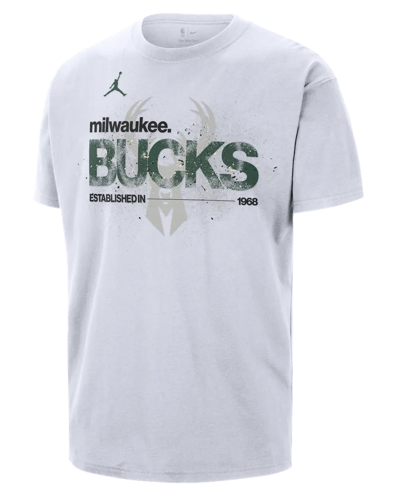 Jordan Milwaukee Bucks Courtside  '85 NBA Statement T-Shirt (Herren) - Weiß Weiß