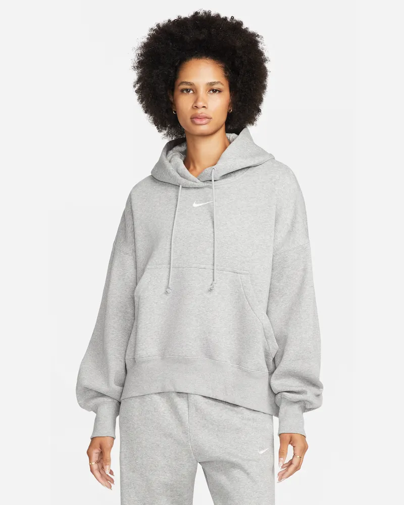 Nike Phoenix Fleece überextragroßer Hoodie für Damen - Grau Grau