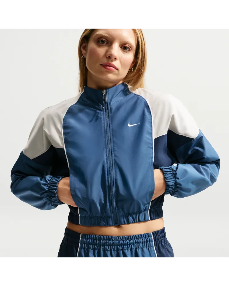 Nike Crop-Trainingsjacke (Damen) - Blau Blau