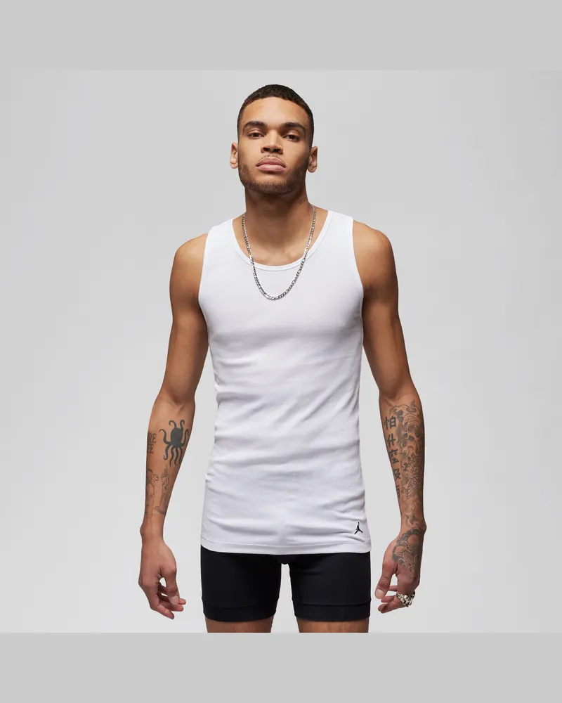 Jordan Flight Base Tanktops (Herren, 2er-Pack) - Weiß Weiß