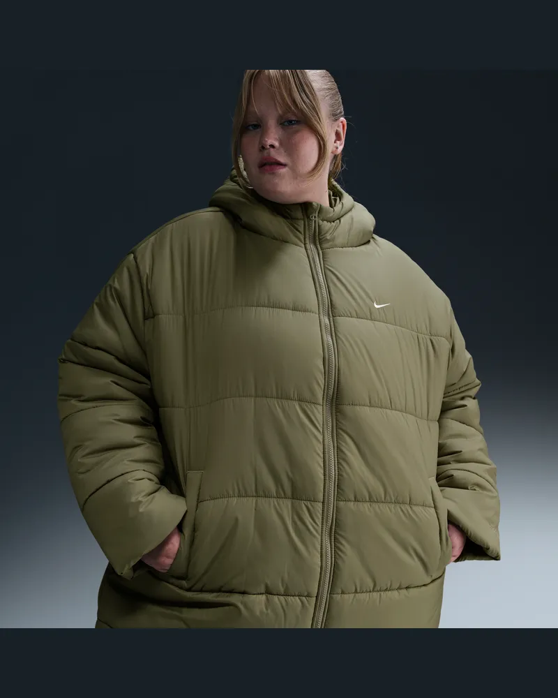 Nike Sportswear Classic Puffer lockerer Therma-FIT Parka (Damen, große Größen) - Grün Grün