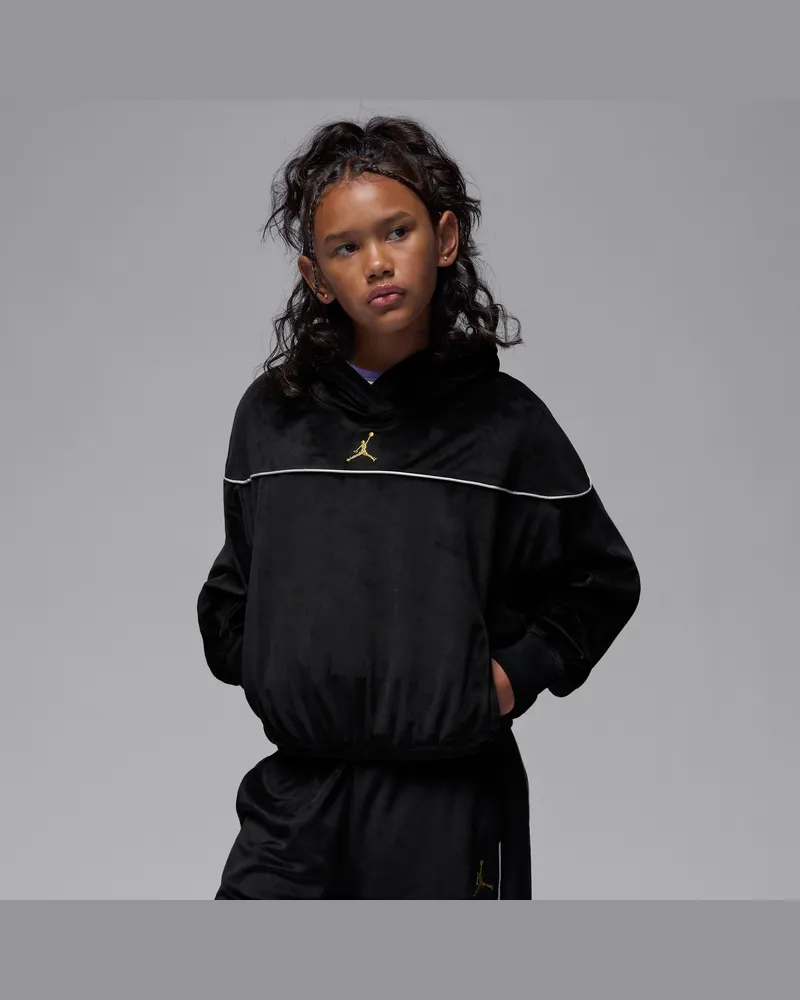 Jordan Mountainside Velours-Hoodie (ältere Kinder) - Schwarz Schwarz