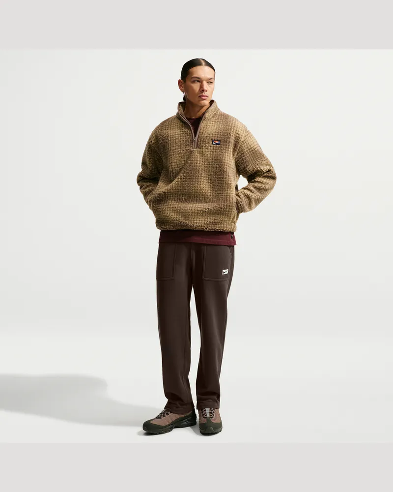 Nike Fleecehose mit offenem Saum (Herren) - Braun Braun
