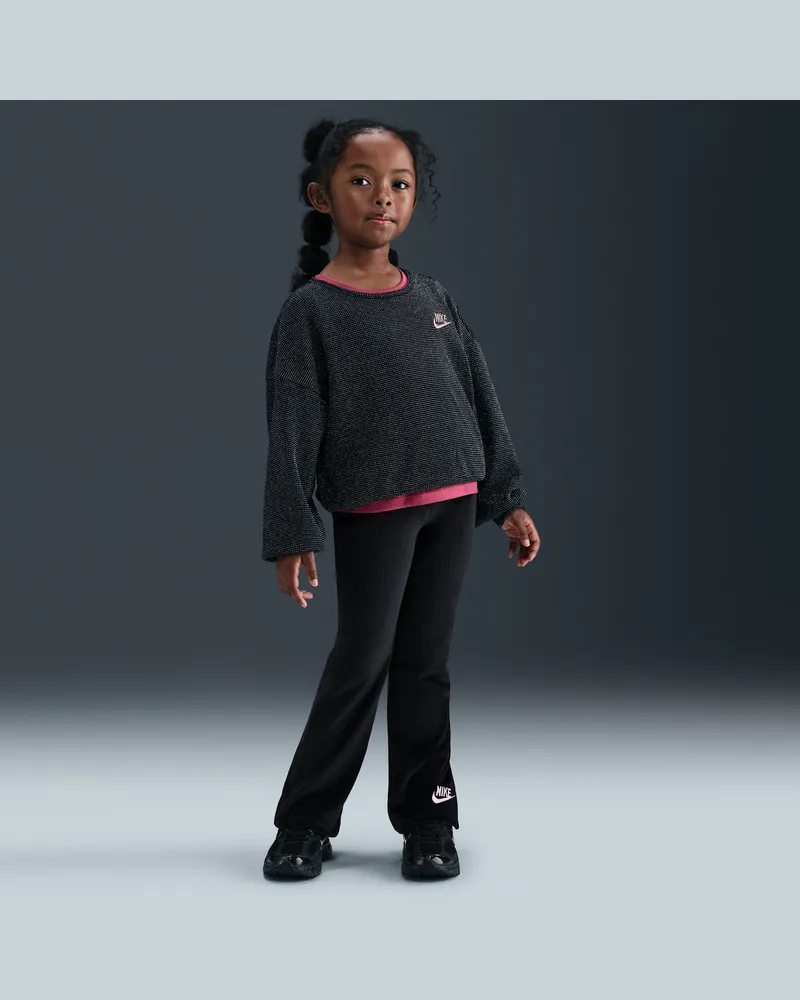 Nike Velours-Leggings (jüngere Kinder) - Schwarz Schwarz