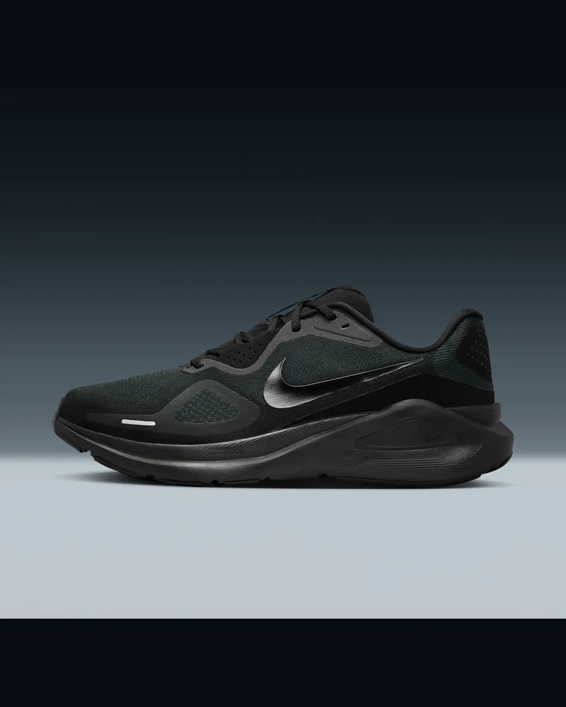 Nike Structure 26 Straßenlaufschuh (Herren) - Schwarz Schwarz