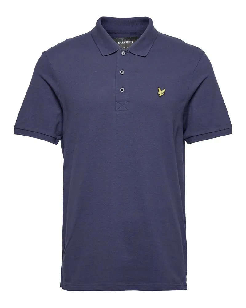 Lyle & Scott Polo SS Einfarbiges Poloshirt Blau Marineblau