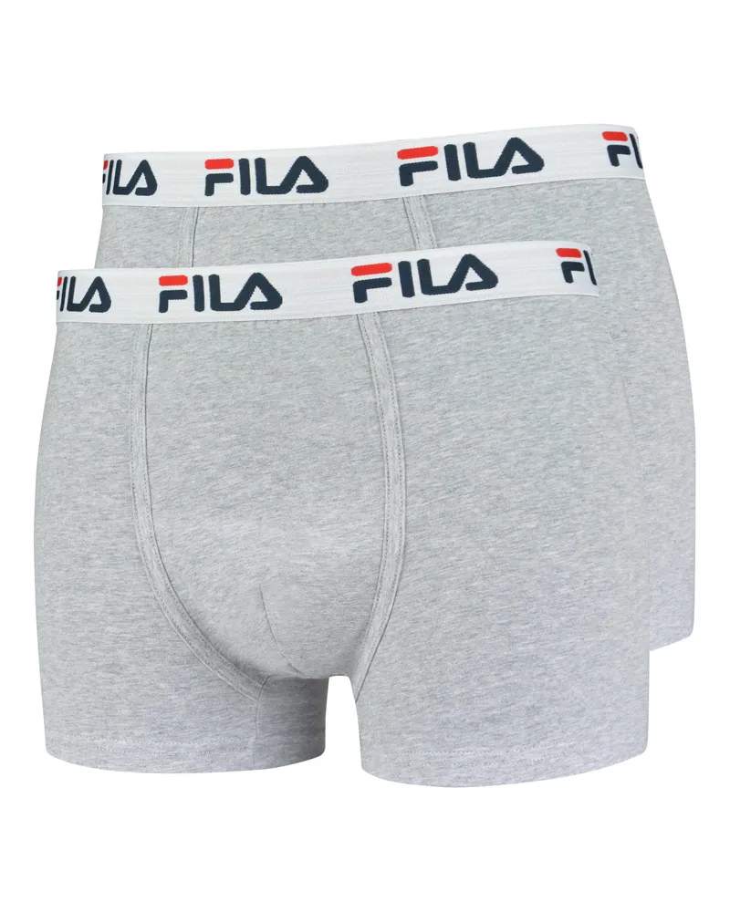 Fila Man Boxershorts, 2er-Pack, elastisch, mit Logo Grau
