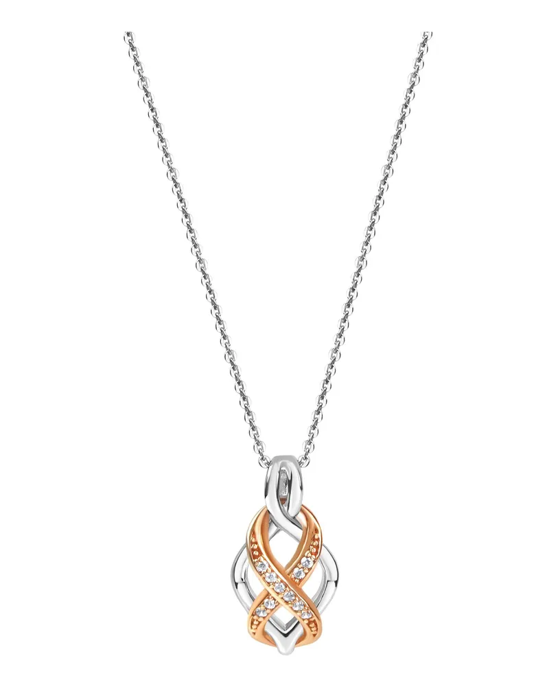 ZEEme Silber Halskette Silber 925 zweifarbig mit Unendlichkeits-Motiv Silber