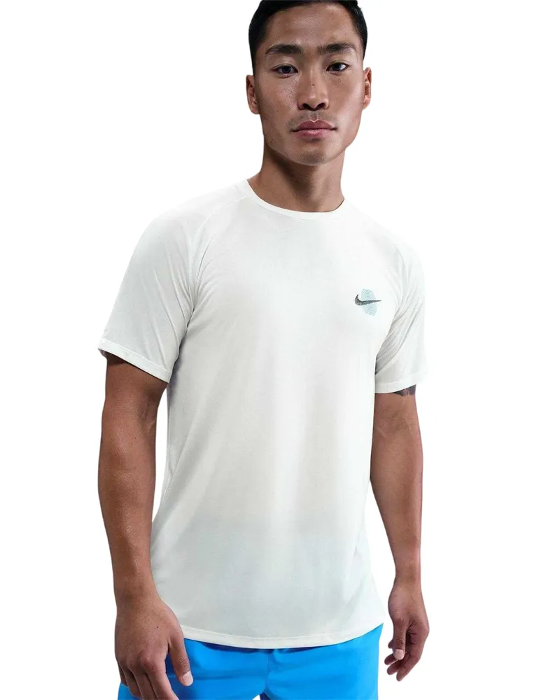 Nike Stride" T-Shirt für Herren, Dri-FIT (Segel Elfenbein