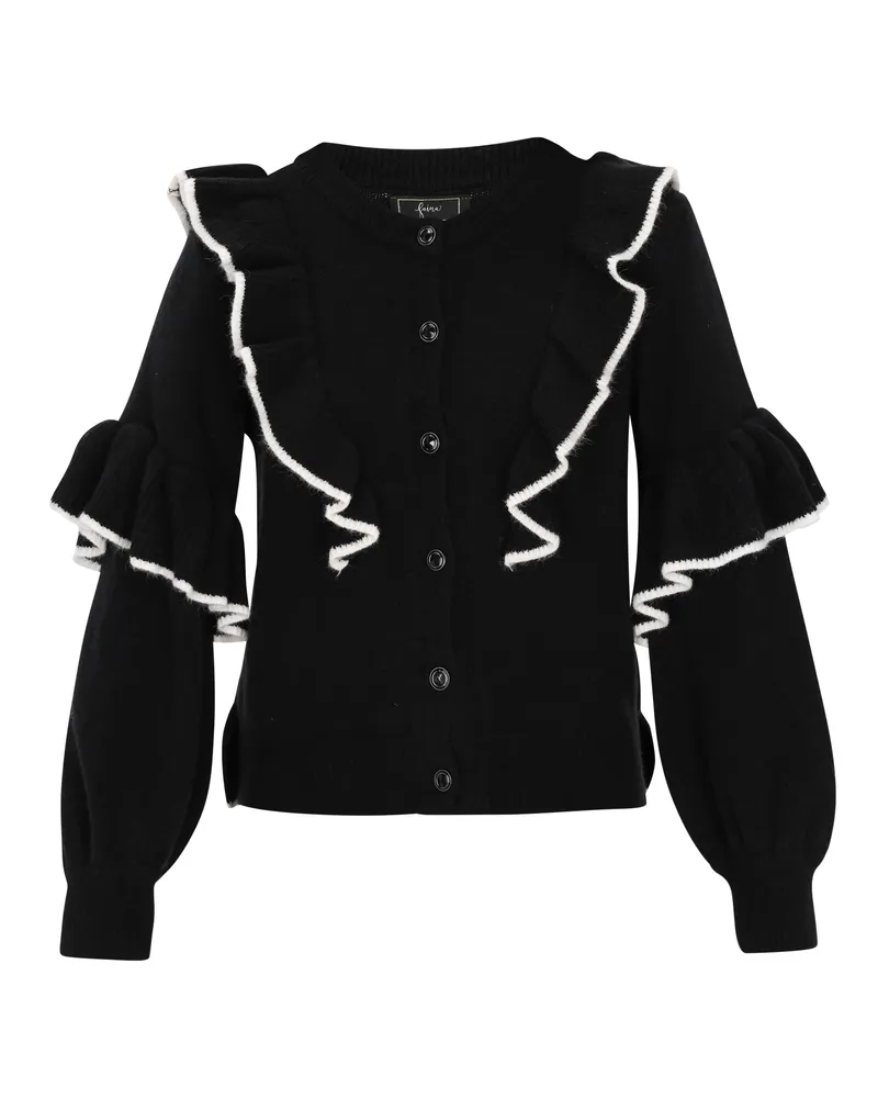 FAINA Strickjacke für Damen - Schwarz Schwarz
