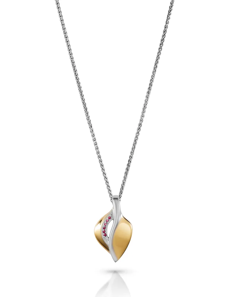 Orphelia Anet' Damenkette mit Anhänger aus 925er Sterlingsilber – Silber/Gold ZH-7520/G Silber