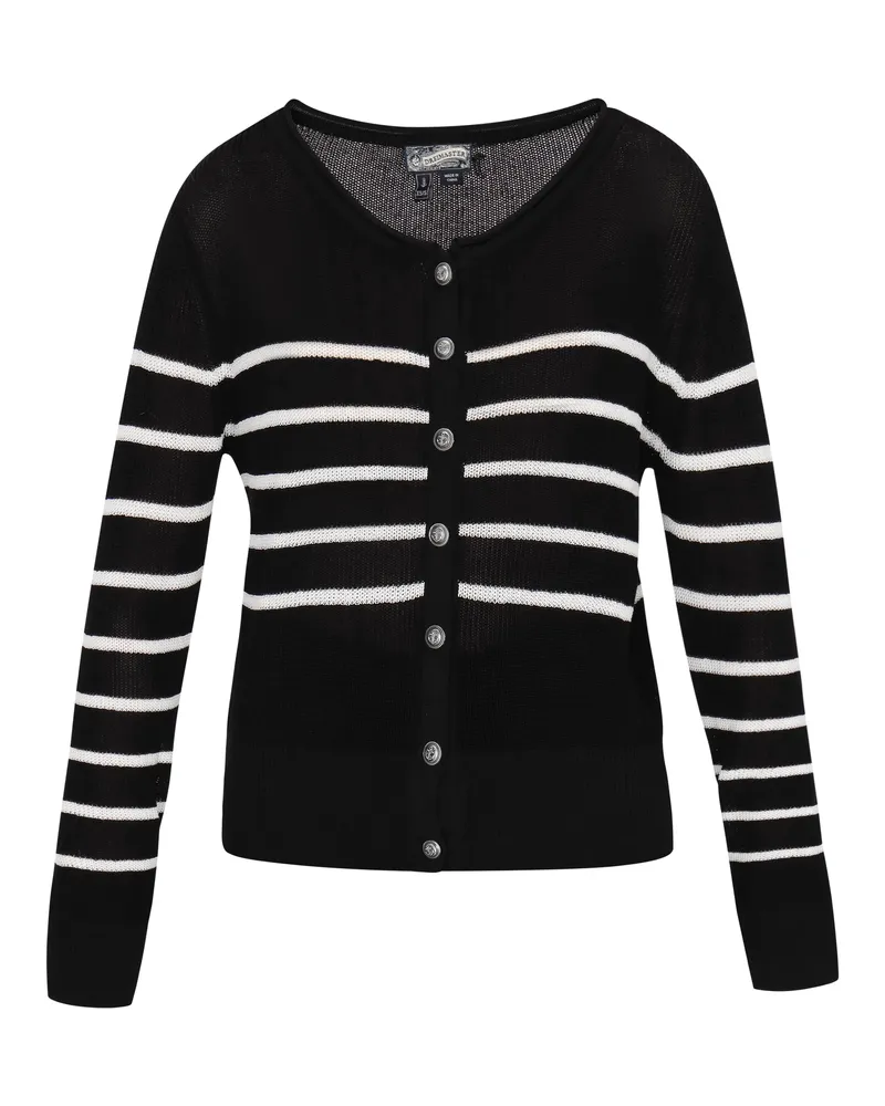 DreiMaster Strickjacke Frauen schwarz/offwhite Schwarz