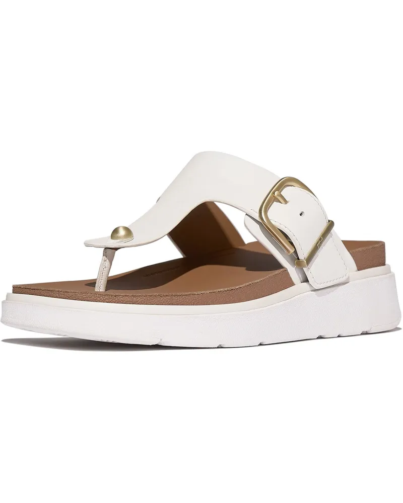 FitFlop Gen‑FF Zehentrenner aus Leder, Damenmodell Urban - Weiß Weiß