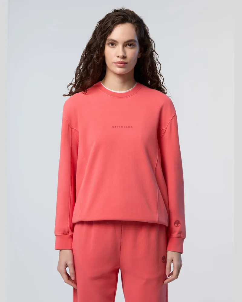 North Sails Sweatshirt mit Print - Orange Orange