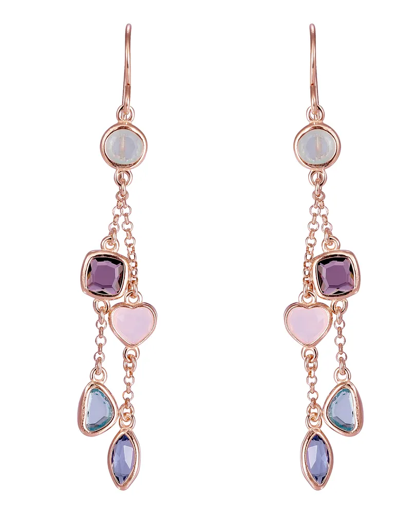 Orphelia Bling' Damen 925 Sterling Silber Ohrhänger - Rose ZO-7412 Rosé