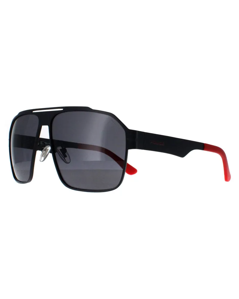 Police Polizei Aviator Herren matt dunkelgrau rauchfarben polarisiert SPLL08M Summit 1 Grau