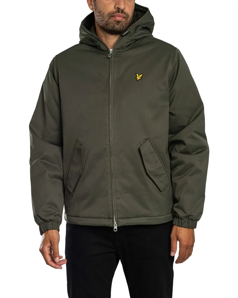 Lyle & Scott Wattierte Jacke Mit Kapuze Und Reißverschluss, Grün Grün