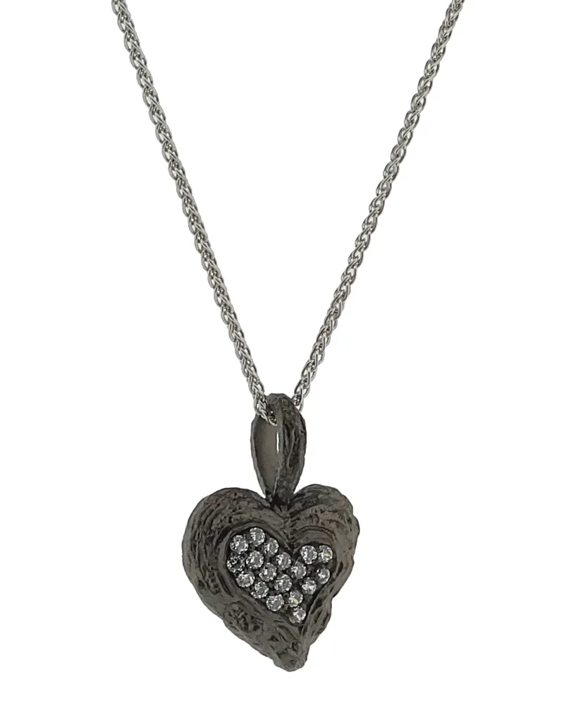 Orphelia Hazel' Damenkette mit Anhänger aus 925er Sterlingsilber, Schwarz, ZH-7082/2 Schwarz