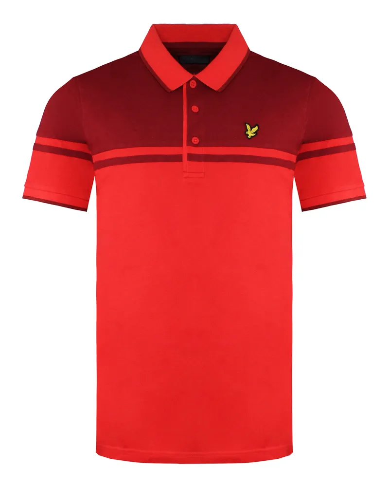 Lyle & Scott Kurzärmeliges Polo-Shirt mit rotem Knopf für Männer Croft SP1243G Z894 Rot