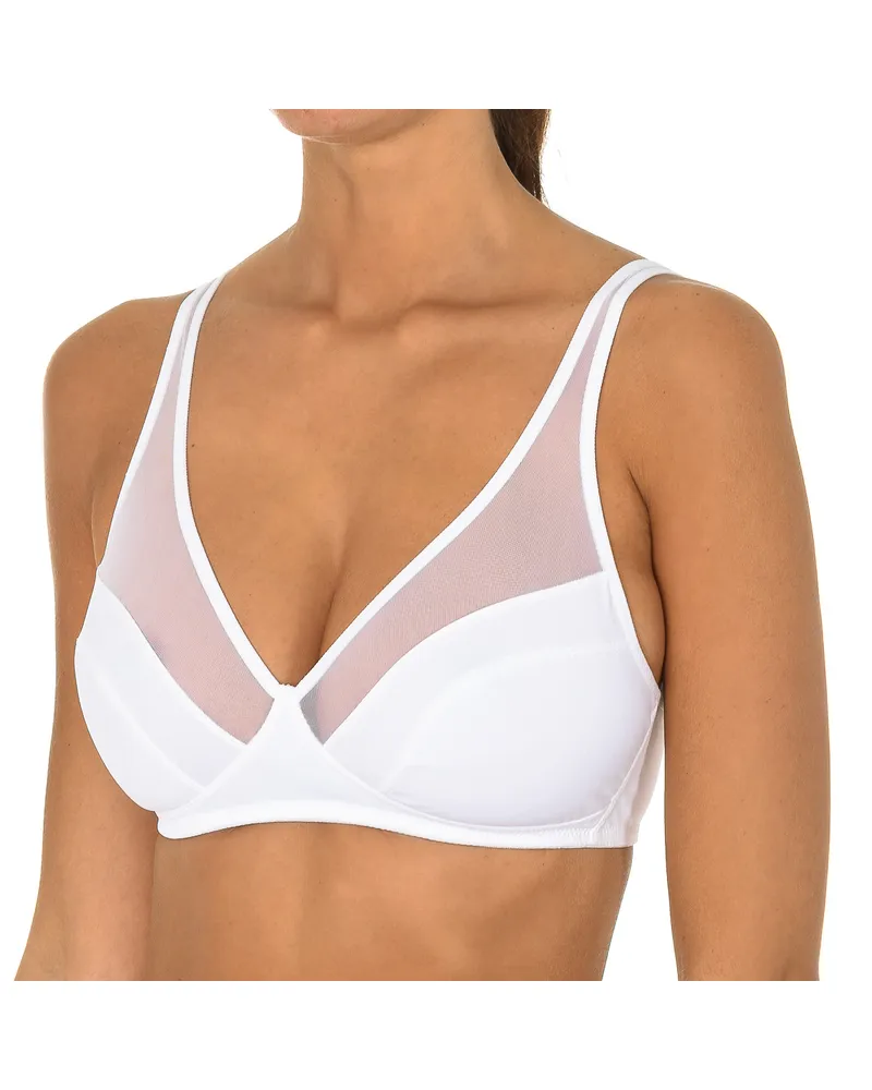 DIM Bügelfreier BH mit elastischen Seiten 04974 woman Weiß