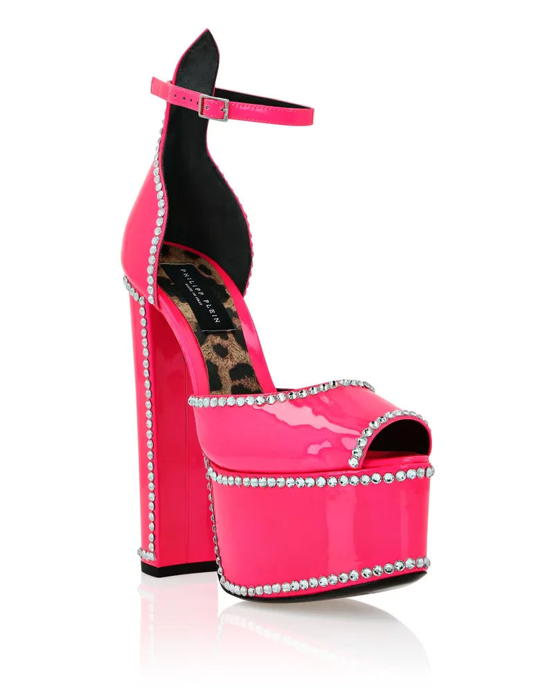 Philipp Plein Sandalen High Heels Fuchsia