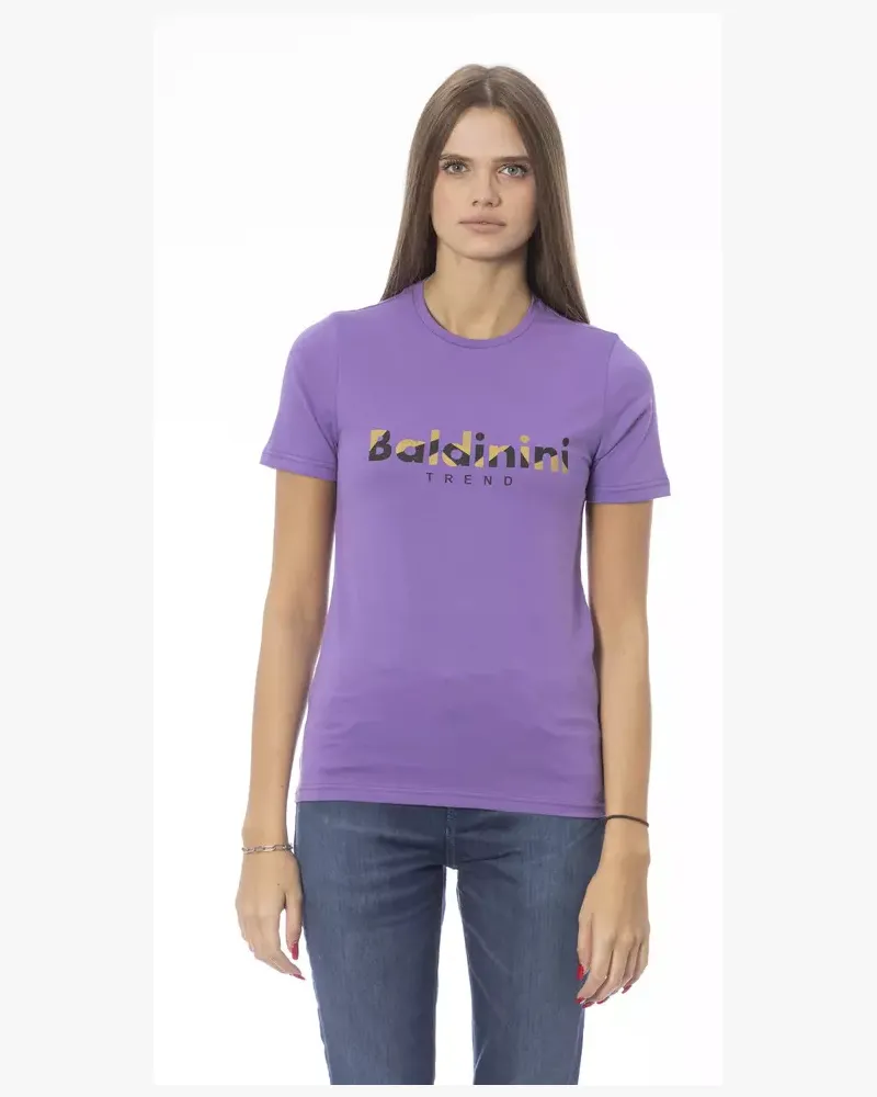 Baldinini Lila Kurzarm-T-Shirt Ba23909 Lila