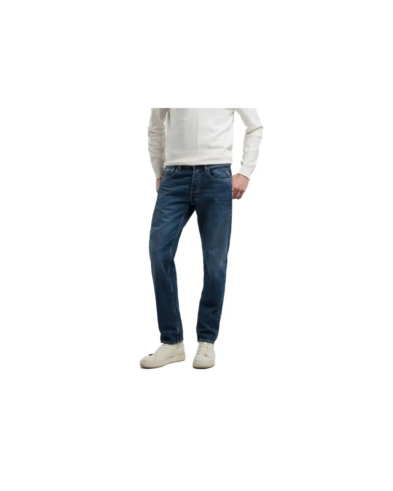 Replay Grover Straight Jeans, Blau Blau