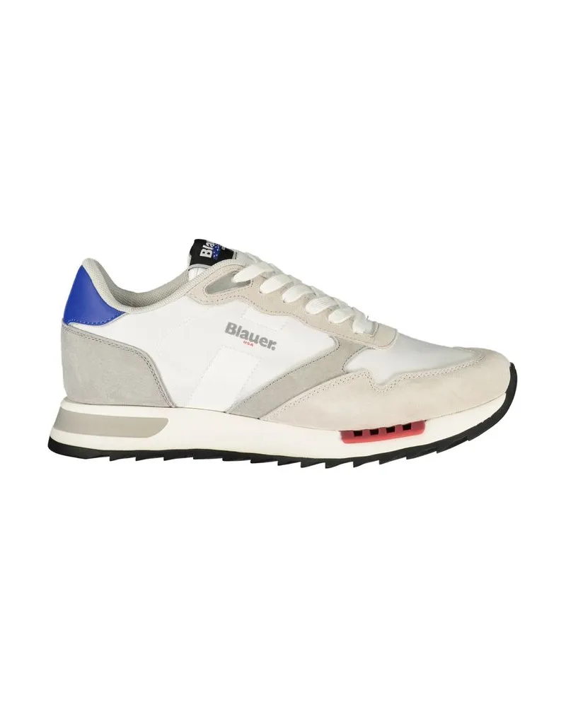 Blauer Weißer Polyester Herren-Sneaker Weiß